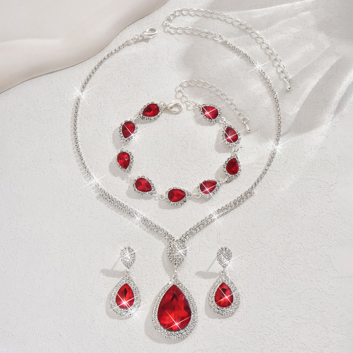 Thalira Bloodwynne Set di Gioielli | Bianco Oro