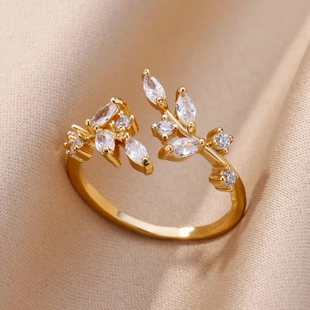 Oro Open Leaf Anello