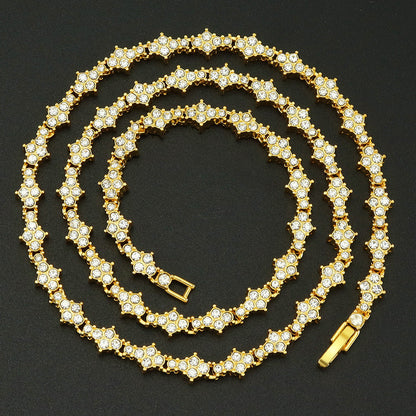 Classic Cluster Tennis Collana | Oro
