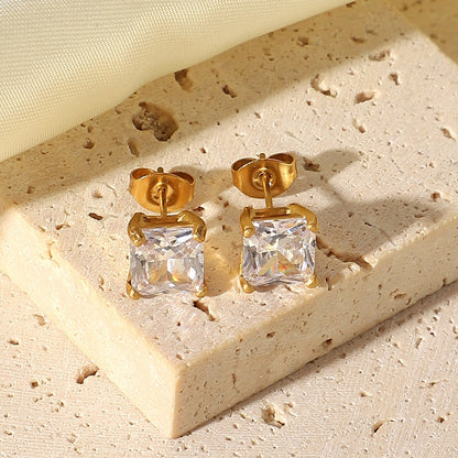 March Solitaire Oro Orecchini