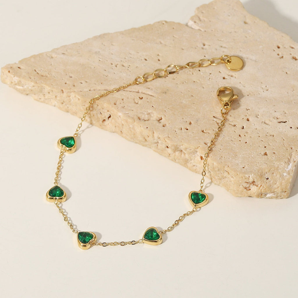 Francia Green Cuore Bracciale