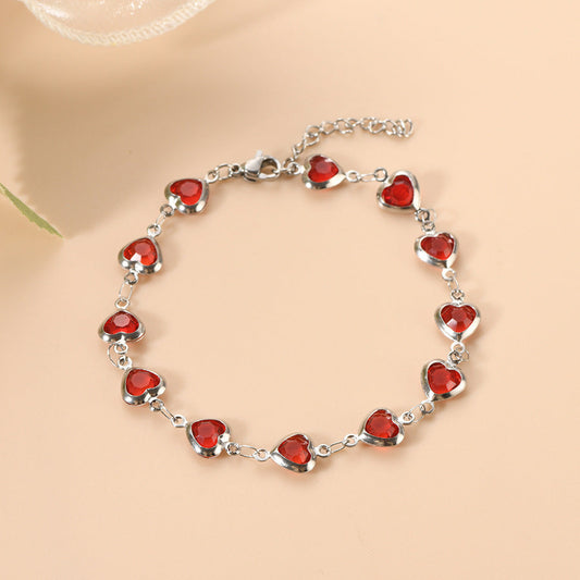 Ophelyra Garnetelle Bracciale | Bianco Oro