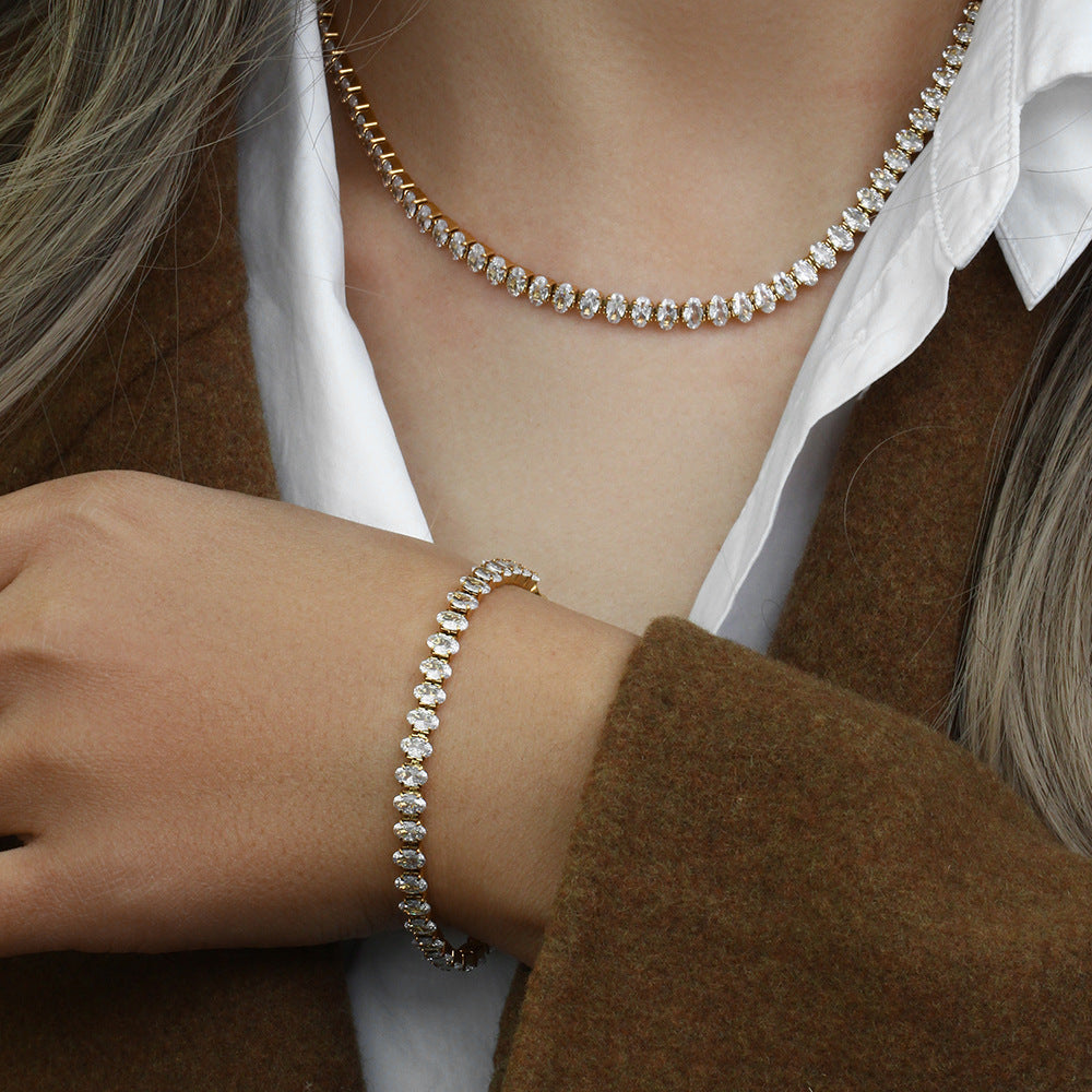 Wisteria Diamante Tennis Collana