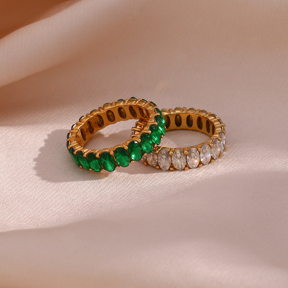 Antoinette Diamante Simulant Oro Anello