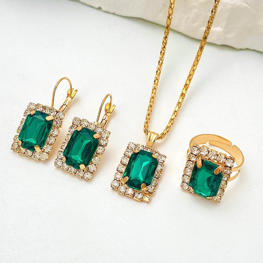 Sylvara Greenveil Set di Gioielli | Bianco Oro