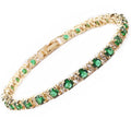 Smeraldo Trio Bracciale Tennis | Oro