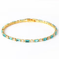 Naturale Turchese Pietra Bracciale | Oro