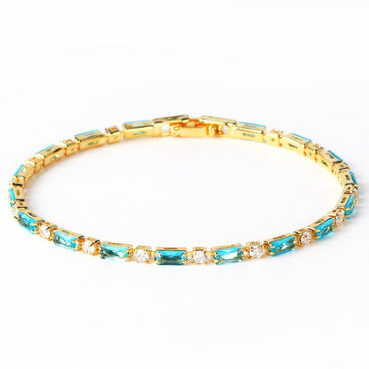 Naturale Turchese Pietra Bracciale | Oro