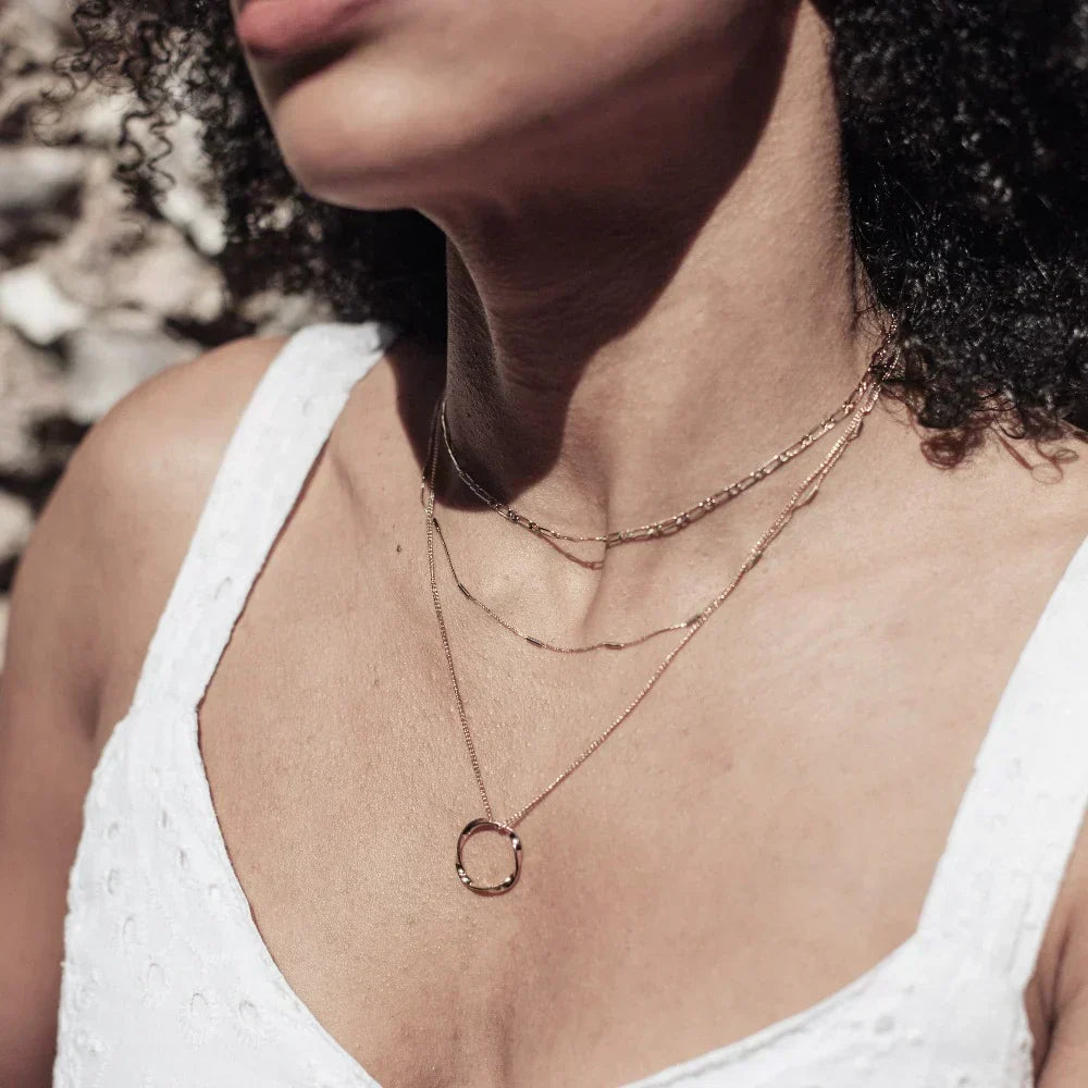 Open Circle Three Row Collana | Oro