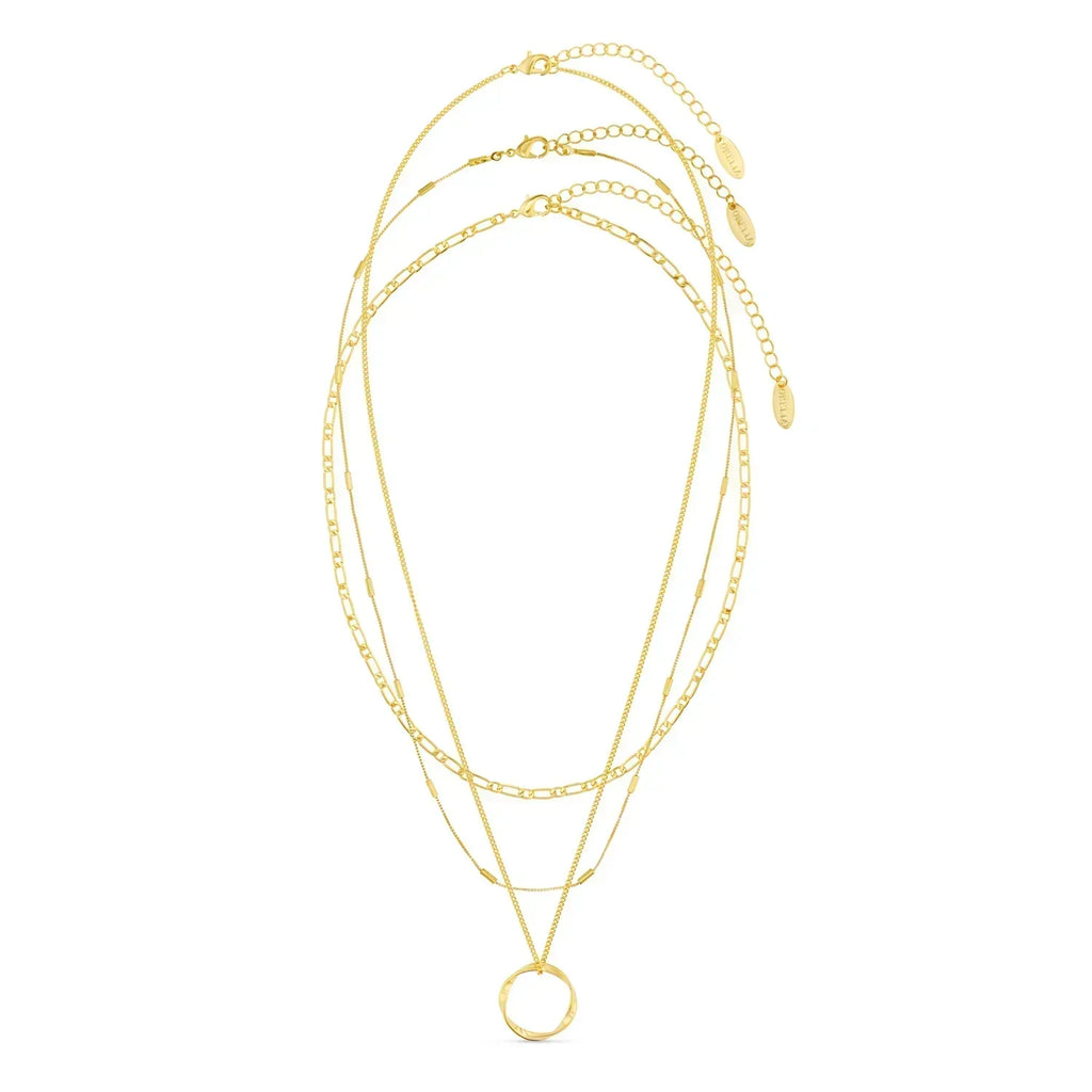 Open Circle Three Row Collana | Oro