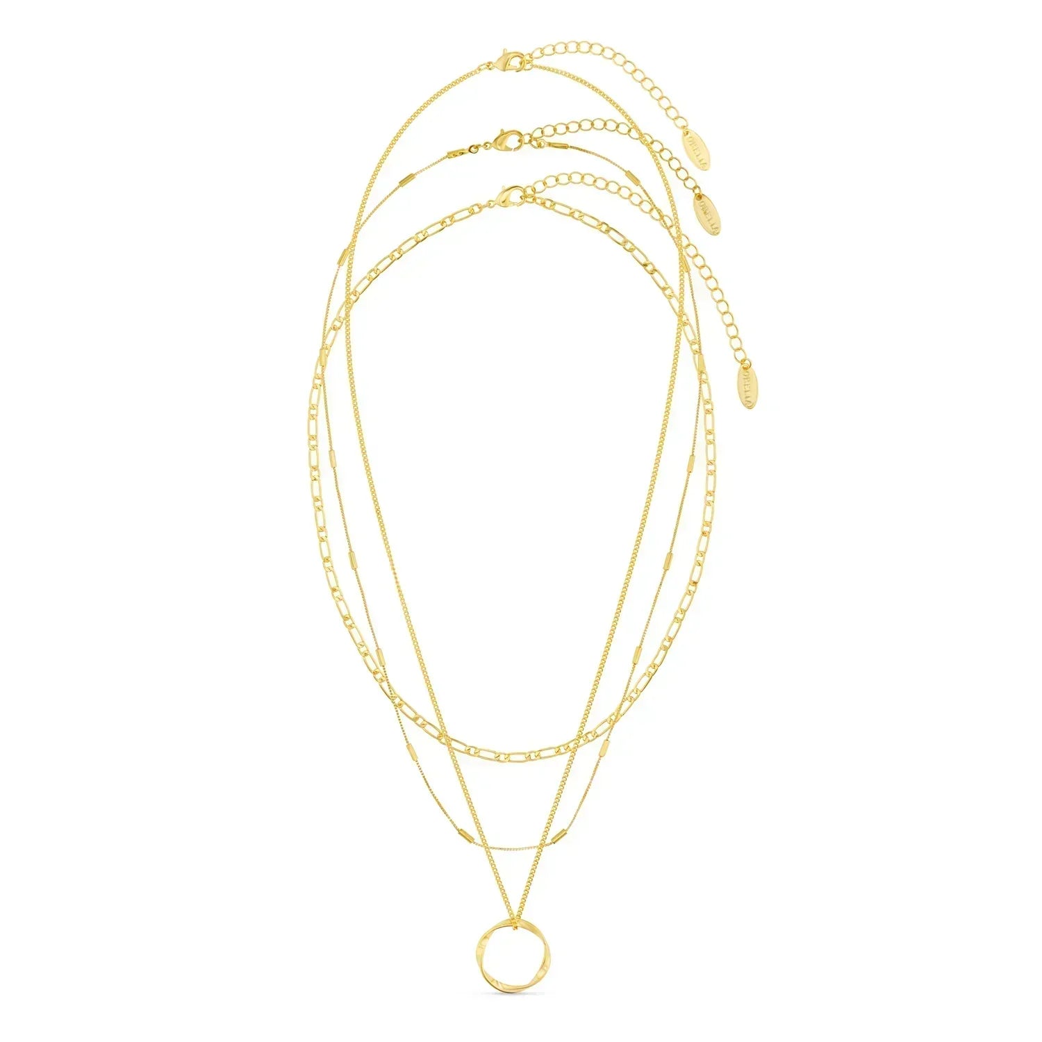Open Circle Three Row Collana | Oro