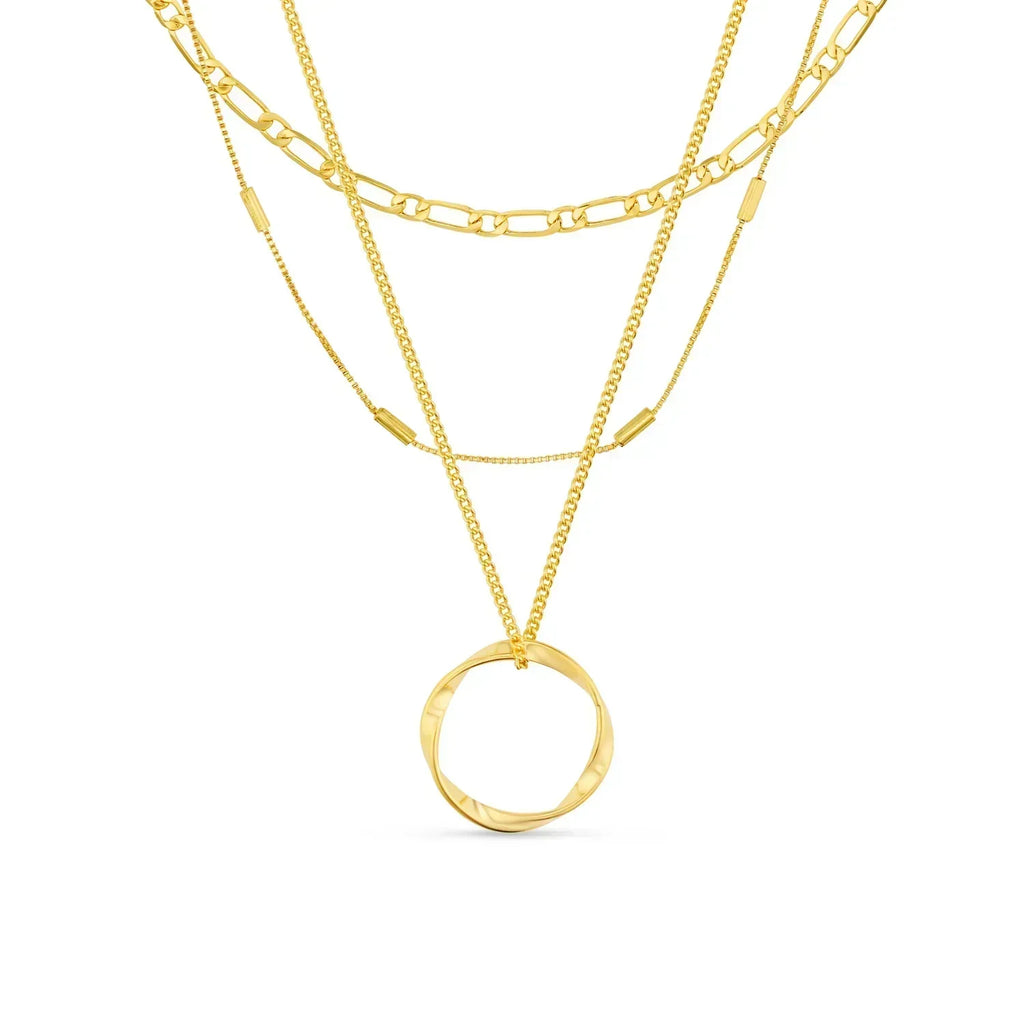 Open Circle Three Row Collana | Oro