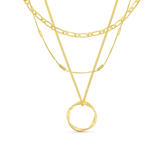 Open Circle Three Row Collana | Oro
