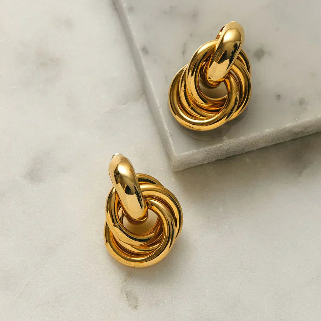Statement Interlocking Orecchini | Oro