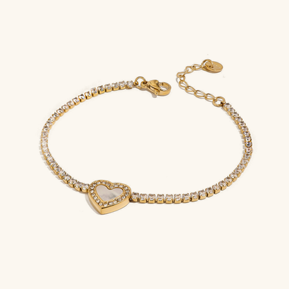Cameron Diamante Bracciale Tennis Cuore