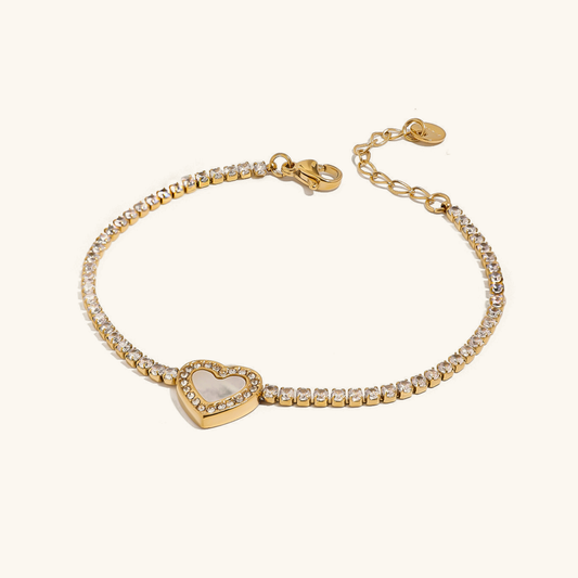 Cameron Diamante Bracciale Tennis Cuore