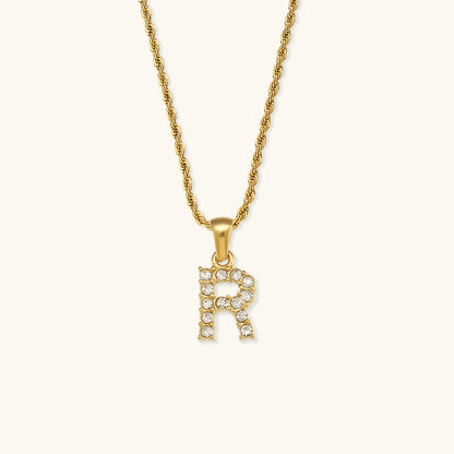 Maeve Letter Initial Diamante Collana