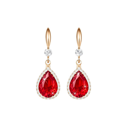 Rubino Teardrop Orecchini | Rose Oro