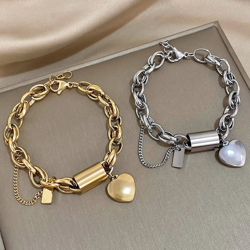 Heartened Chunky Bracciale | Oro