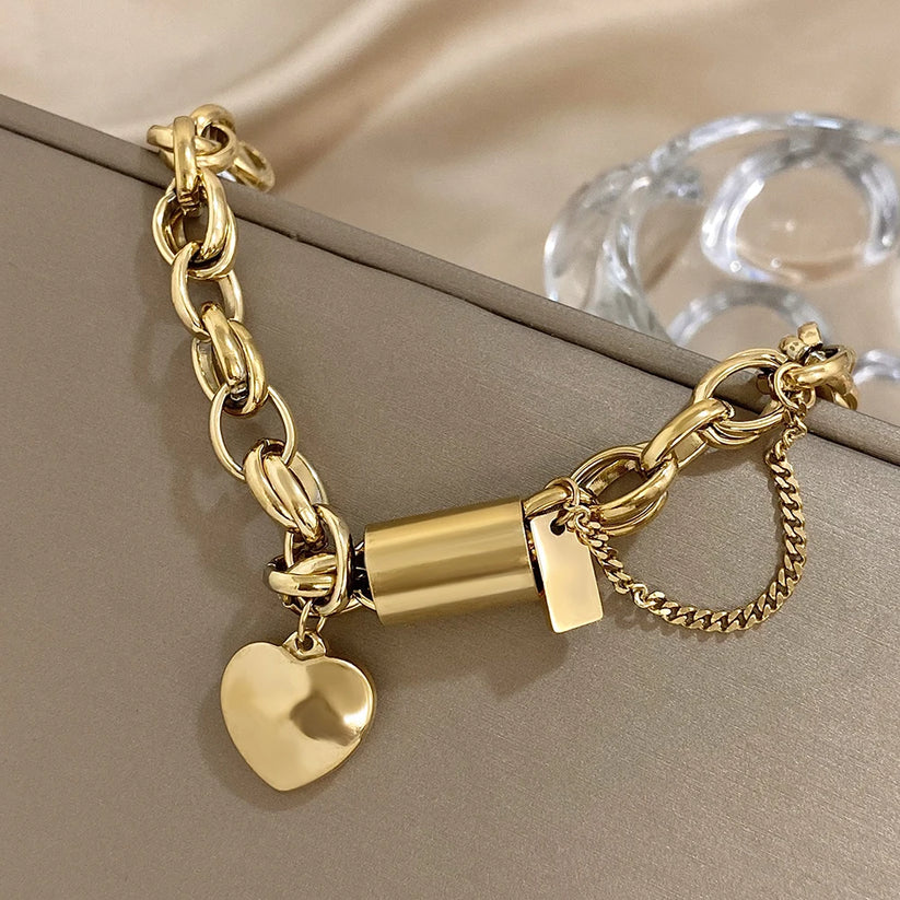 Heartened Chunky Bracciale | Oro