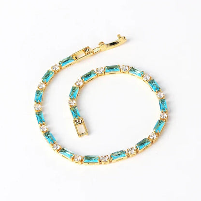 Naturale Turchese Pietra Bracciale | Oro