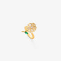 Smeraldo Leaf Flower Spinning Anello | Oro