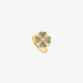 Oro Smeraldo Floral Anello