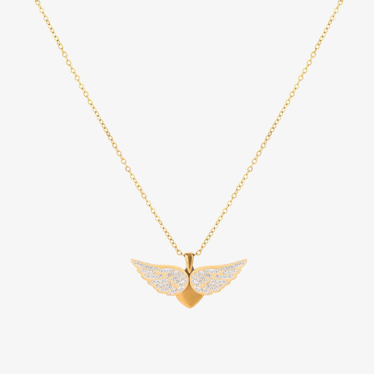 Soaring Angel Wings Collana | Oro