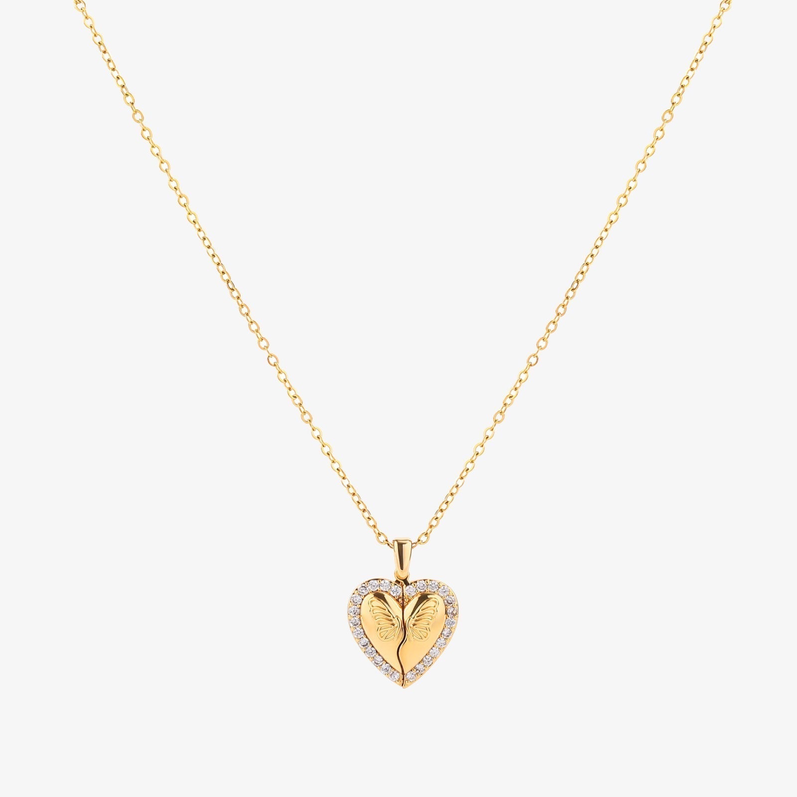 Butterfly Cuore Collana | Oro