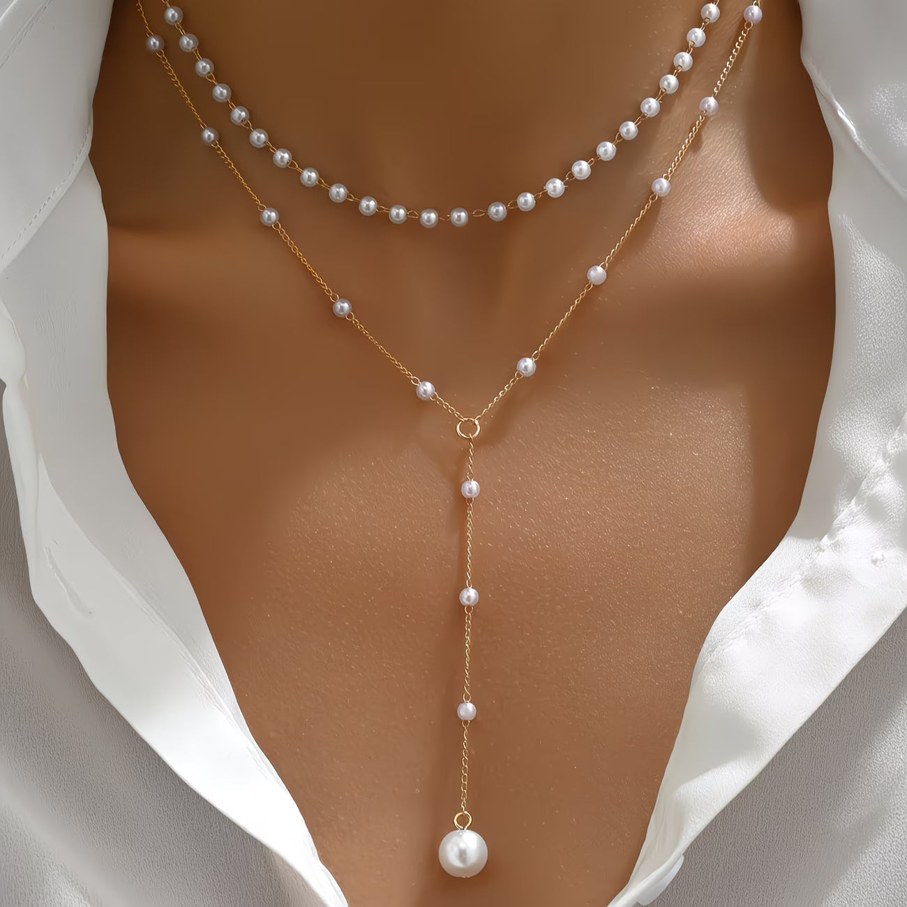 The Graduated Perla Strand Collana