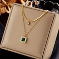Oro Smeraldo Layered Collana