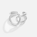 Argento Interlocking Open Anello