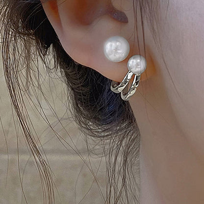 Double Perla Statement Orecchini