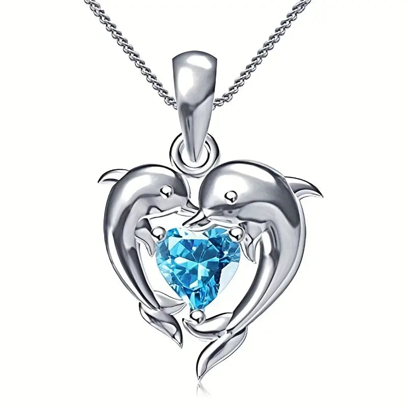 Oceanheart Twins Collana | Bianco Oro