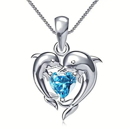 Oceanheart Twins Collana | Bianco Oro