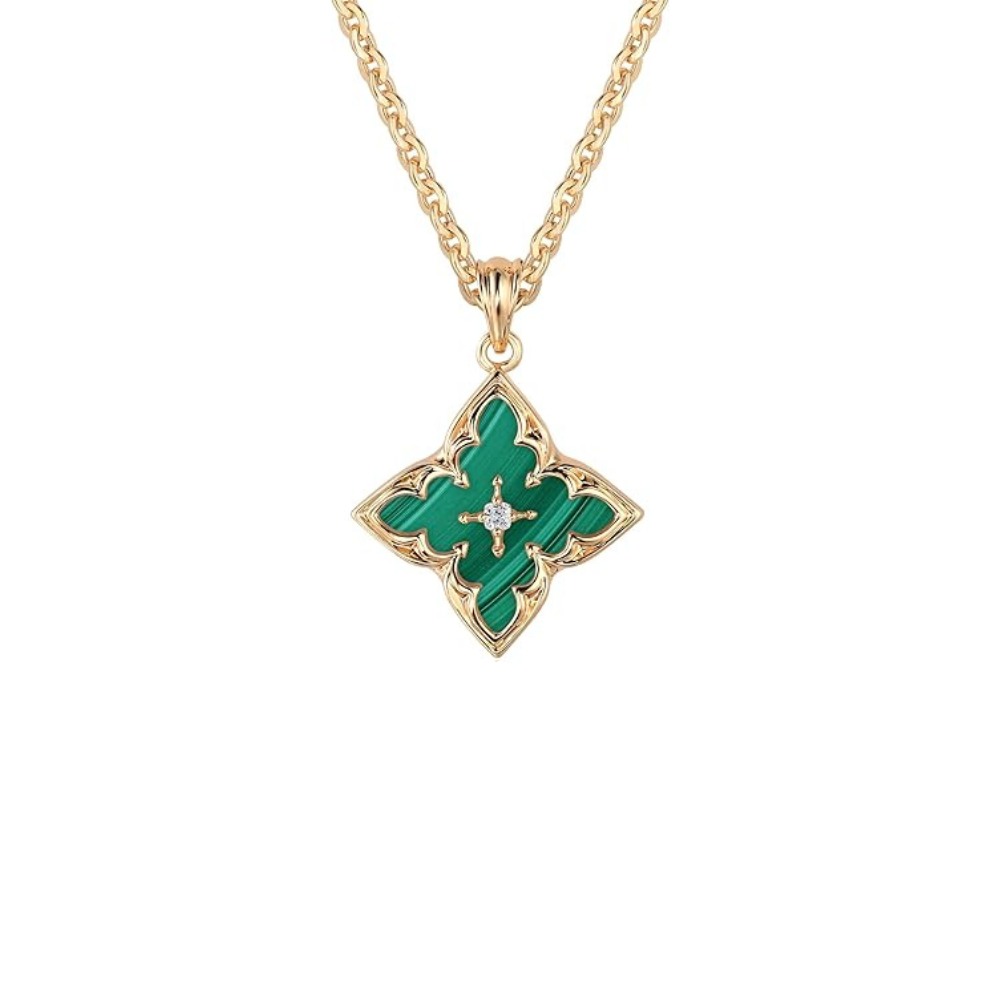 Smeraldo Clover Pendant Collana | Oro