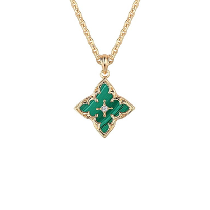 Smeraldo Clover Pendant Collana | Oro