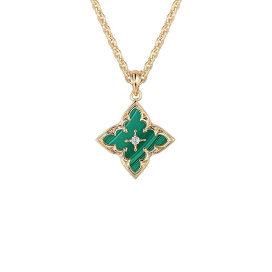 Smeraldo Clover Pendant Collana | Oro