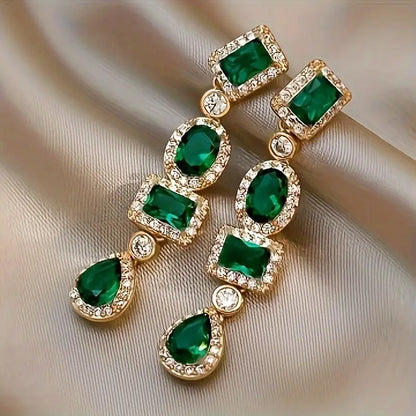 Oro Smeraldo Multi-Shape Orecchini Pendenti