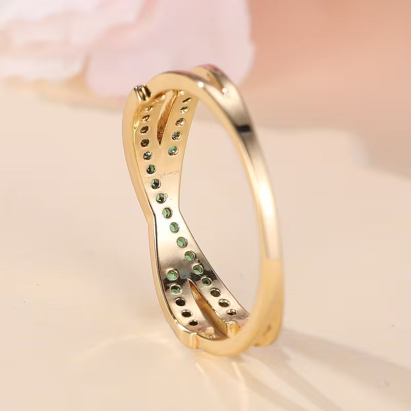 Smeraldo Flow Anello | Oro