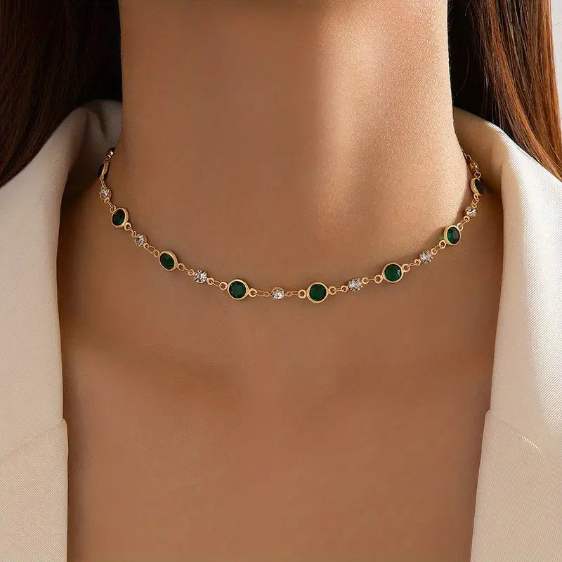 Oro Smeraldo Station Collana