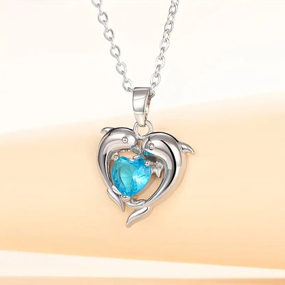 Oceanheart Twins Collana | Bianco Oro