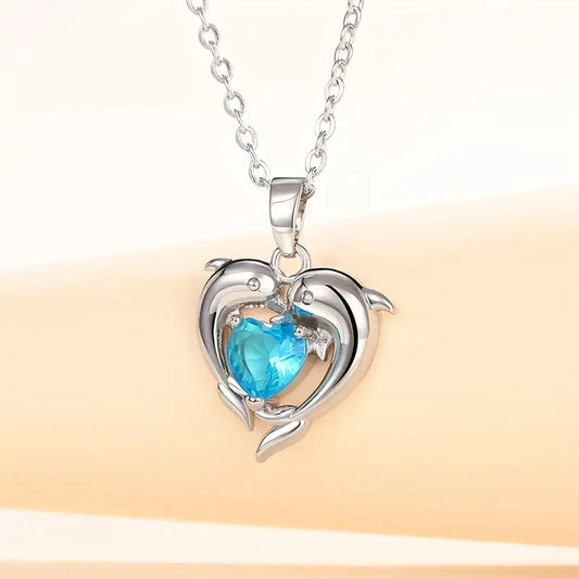 Oceanheart Twins Collana | Bianco Oro