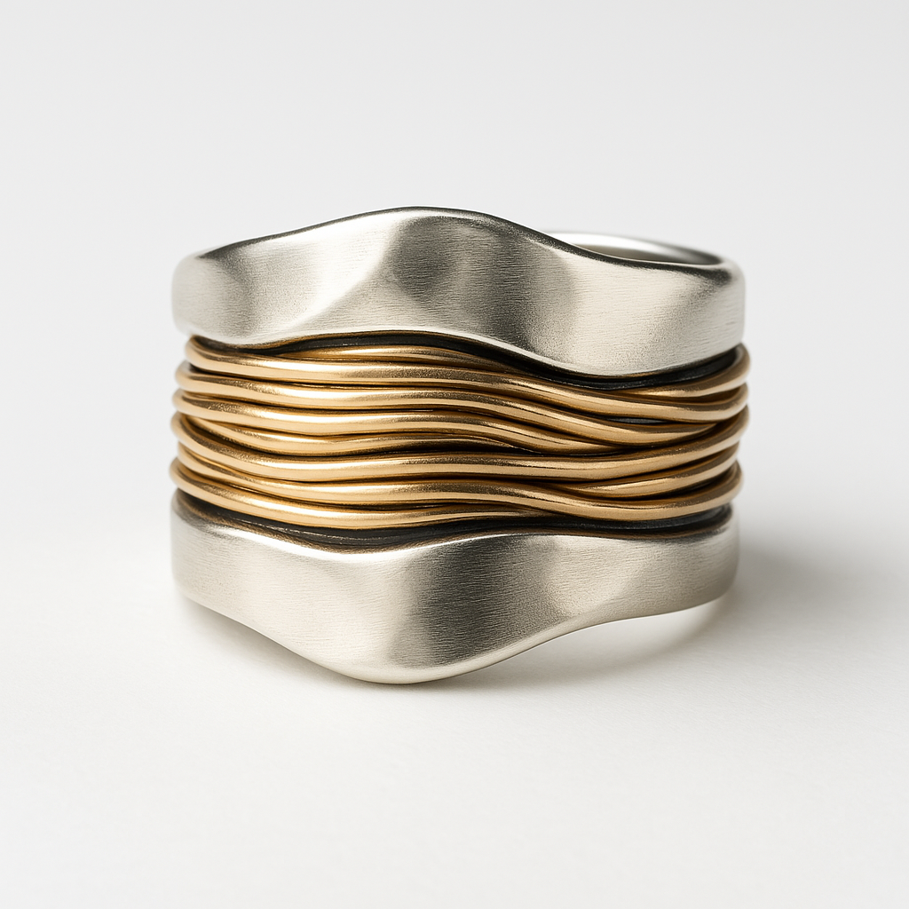 Argento Golden Threads Anello