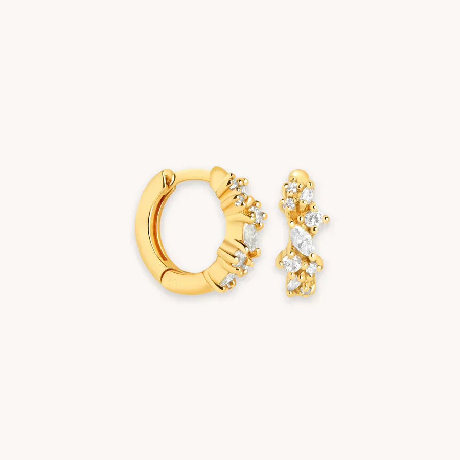 Cristallo Cluster Huggies | Oro