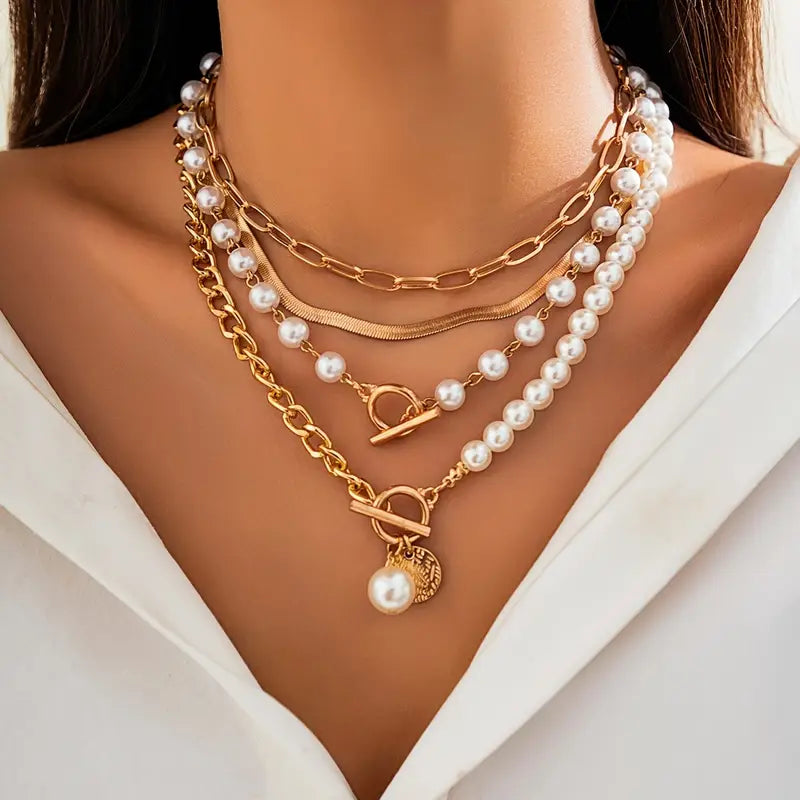 Modern Perla Layered Set Collane