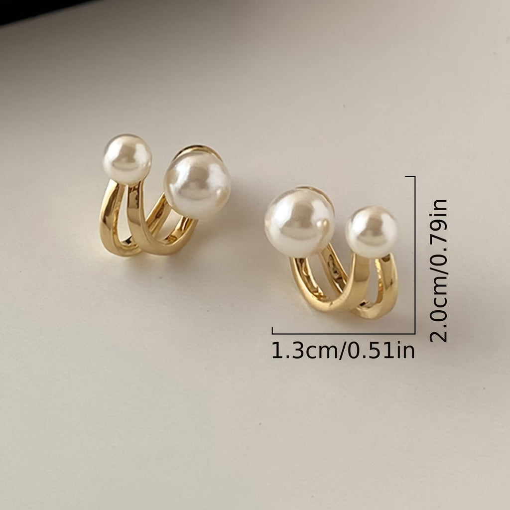 Double Perla Statement Orecchini