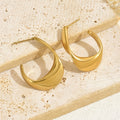 Sculpted Crescent Orecchini a Cerchio | Oro