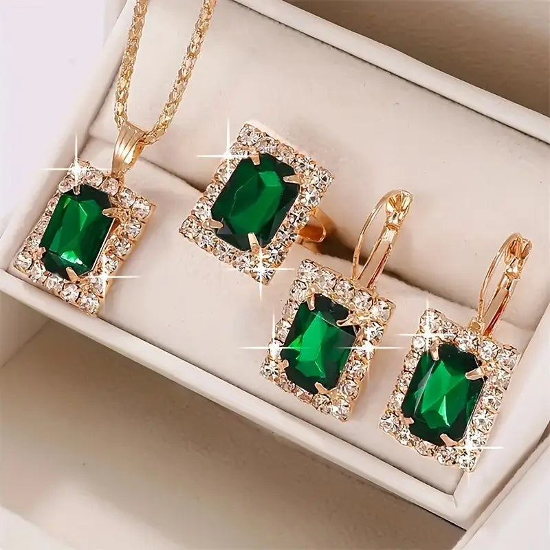 Sylvara Greenveil Set di Gioielli | Bianco Oro