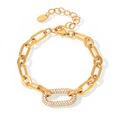 Paved Chunky Chain Link Set di Gioielli | Oro